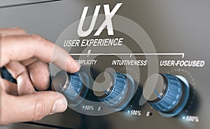 UX, User Experience, Web or App Design Concept photo