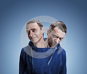 Man with two heads
