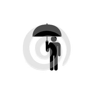 man with umbrella icon. Element of weather elements illustration. Premium quality graphic design icon. Signs and symbols collectio