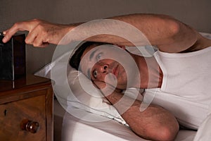 Man unable to sleep photo