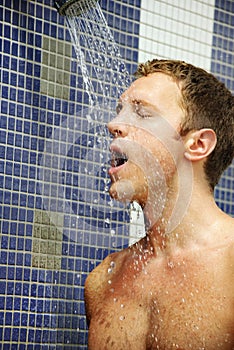 Man under the shower