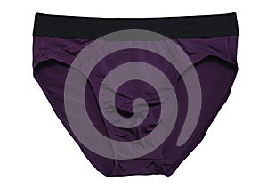 Man underwear brief color purple and black band