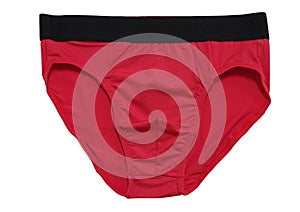 Man underwear brief color red and black band