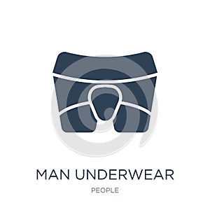 man underwear icon in trendy design style. man underwear icon isolated on white background. man underwear vector icon simple and
