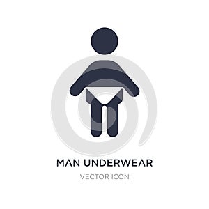 man underwear icon on white background. Simple element illustration from People concept