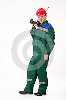 Man In The Uniform With The Drill