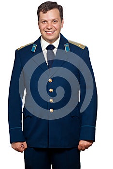 Man in uniform of russian military air forces