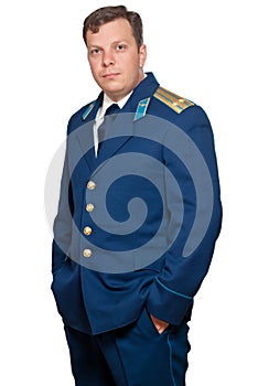 Man in uniform of russian military air forces