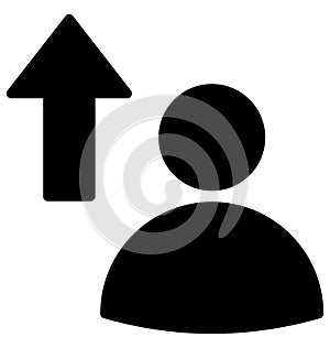 Man with up arrow, Betterment Isolated Vector Icon That can be very easily edit or modified.