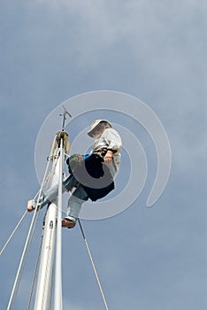 Man up the mast