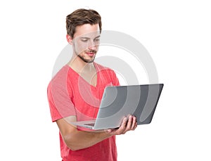 Man use of laptop