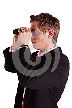 Man using binocular