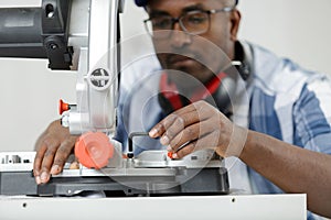 Man using circular saw