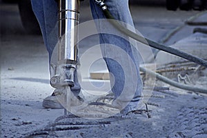 Man Using Jack Hammer