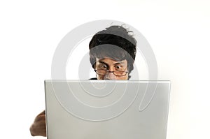 Man using laptop