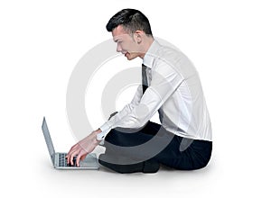 Man using laptop