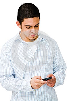 Man Using A Mobile Phone