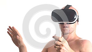 Man using VR-headset