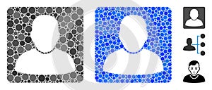 Man Vcard Composition Icon of Round Dots photo