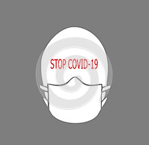 Man in veil STOP COVID-19