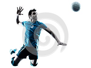 Man volleyball jumping silhouette