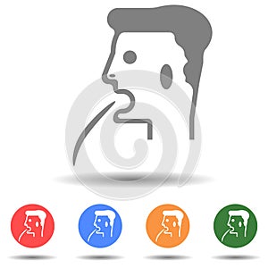 Man vomit vector icon