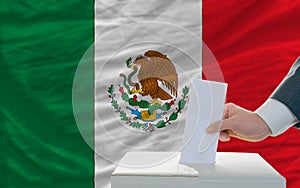 Man voting on elections in mexico