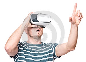 Man with VR glasses