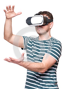 Man in VR glasses