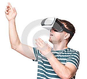 Man in VR glasses