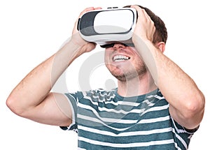 Man with VR glasses