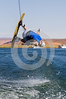 Man wakeboarding at Lake Powell 03