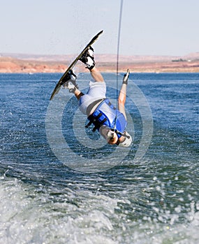 Man wakeboarding at Lake Powell 04 photo