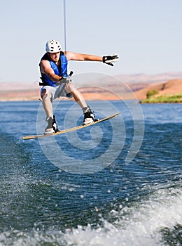 Man wakeboarding at Lake Powell 10 photo