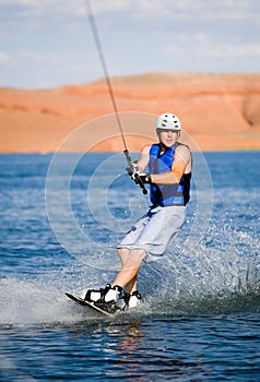 Man wakeboarding at Lake Powell 11