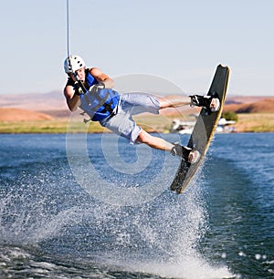 Man wakeboarding at Lake Powell 12 photo