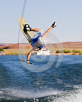 Man wakeboarding at Lake Powell 13 photo
