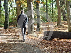 Man walking dog