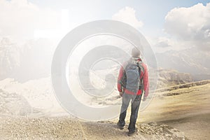 Man walking to the cross