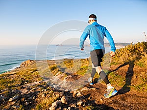 Man walking in a trail