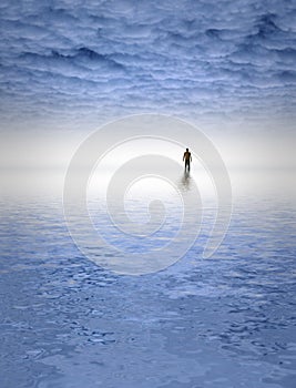 Man walks on water