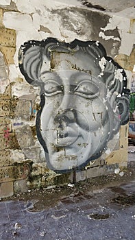 Man on the wall graffiti