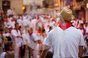 Man Watches San Fermin