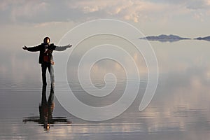 Man on water