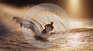 Man water skiing photo
