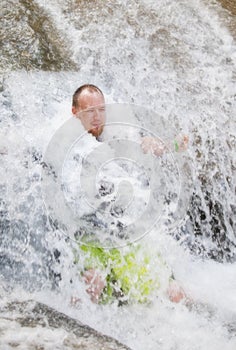 Man in the Waterfall