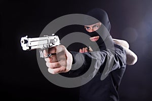 Man wearing balaclava