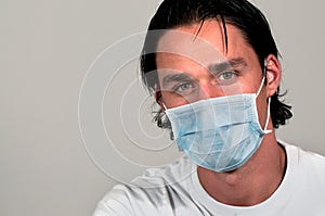 Man wearing medical mask