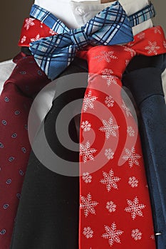 Man wearing multiple ties