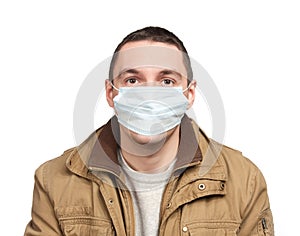 Man wearing protective mask